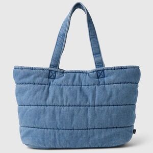 GAP Blue Quilted Tote Bag